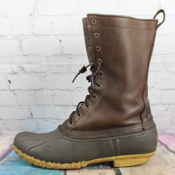 L.L. Bean Other - LL Bean Brown Leather Unlined Mid-Calf Hunting Duck Bean Boot Size 11 M